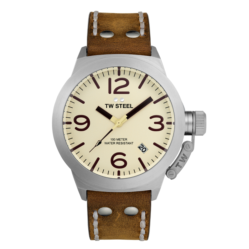 TW Steel Canteen 45MM Cream Dial Mens Watch CS100