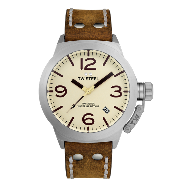 TW Steel Canteen 45MM Cream Dial Mens Watch CS100 Watch Direct