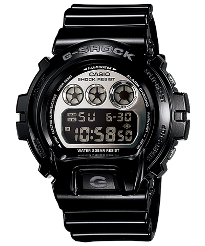 G Shock Multi Alarm Black Band Silver Dial Digital Watch DW6900NB 1 Watch Direct