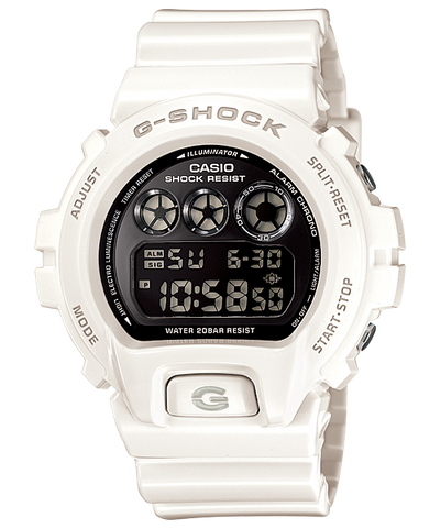 G Shock Multi Alarm White Band Black Dial Digital Watch DW6900NB 7