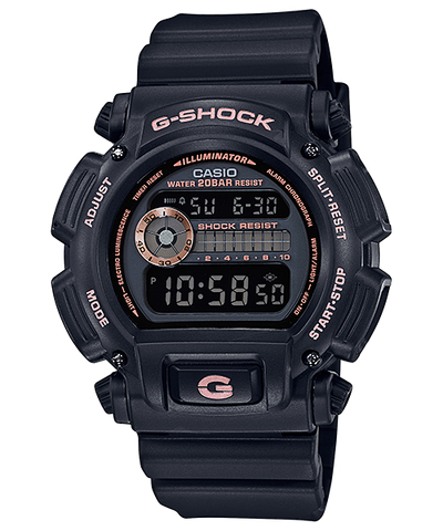 G-Shock Digital Black and Rose Gold Mens Watch DW9052GBX-1A4