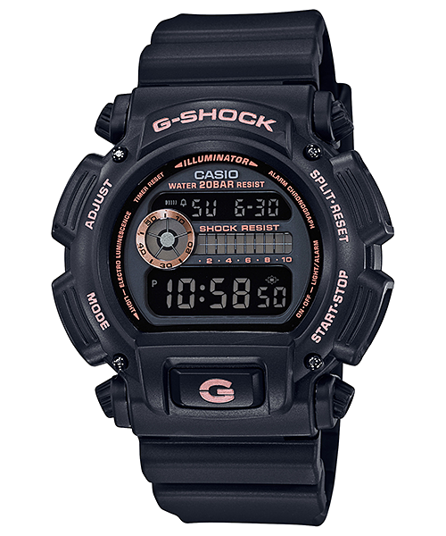 G-Shock Digital Black and Rose Gold Mens Watch DW9052GBX-1A4