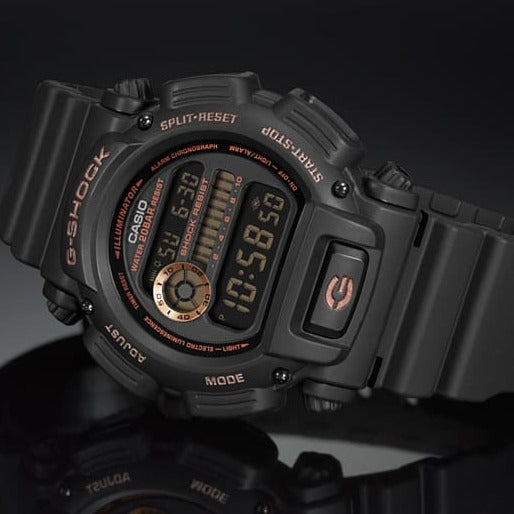 G-Shock Digital Black and Rose Gold Mens Watch DW9052GBX-1A4