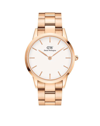 Daniel Wellington Iconic Link 40 Rose Gold & White Watch