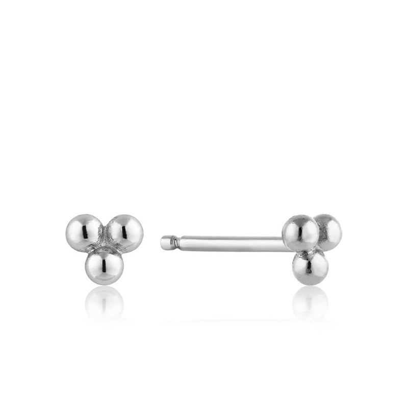 Ania Haie Modern Triple Ball Stud Earrings - Silver