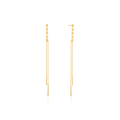 Ania Haie Gold Spike Double Drop Earrings
