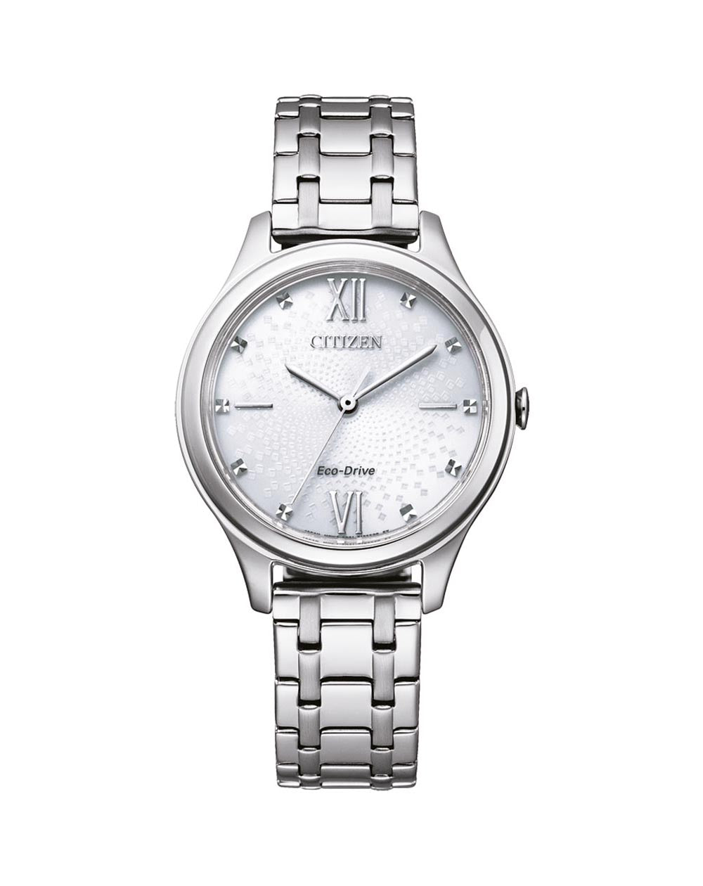 Citizen Dress White Patterned Dial Women's Watch EM0500-73A