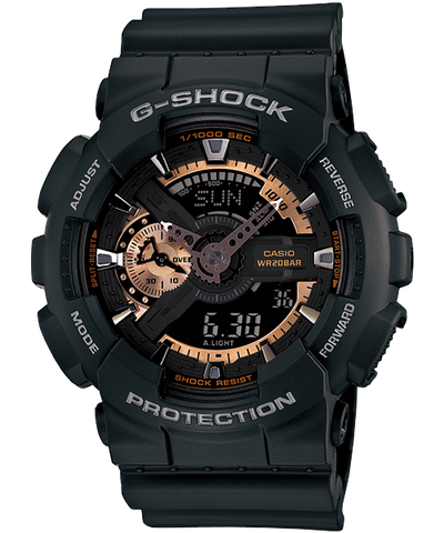 G Shock Analogue Digital World Time Mens Watch GA110RG 1A Watch Direct