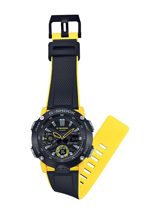 G Shock DUO Carbon Core Black and Yellow Mens Watch GA2000-1A9