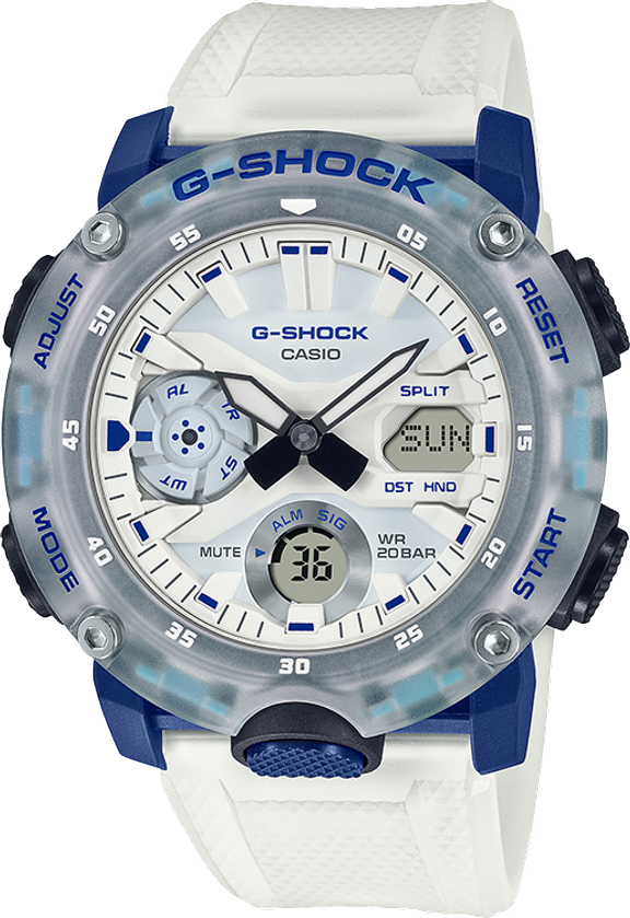 G-Shock Carbon Core Guard Transparent Bezel Men's Watch GA2000HC-7A