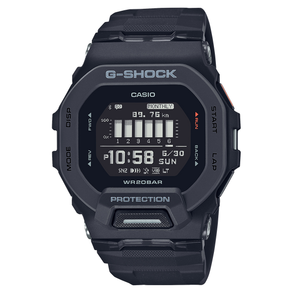 G-Shock GBD-200 Series Black Resin Strap Mens Watch GBD200-1D