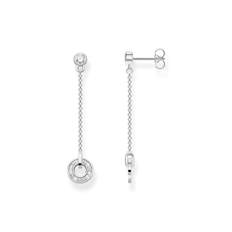 THOMAS SABO Sparkling Circles Drop Silver Earrings