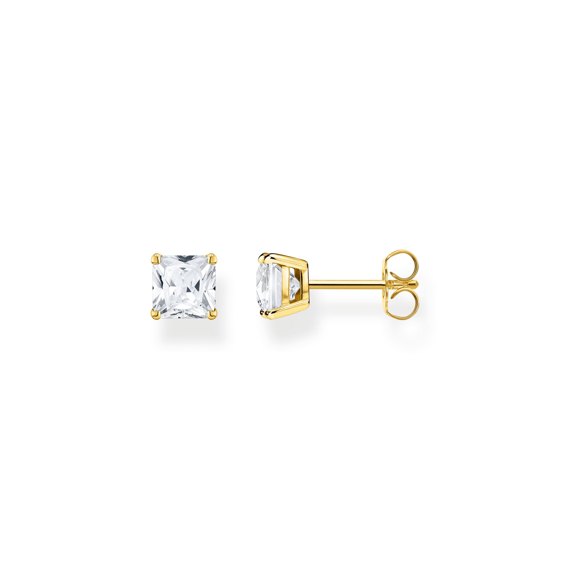 THOMAS SABO Ear studs white stone gold
