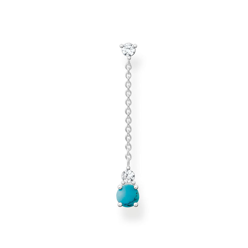 Thomas Sabo Single Ear Stud Blue Stone Silver