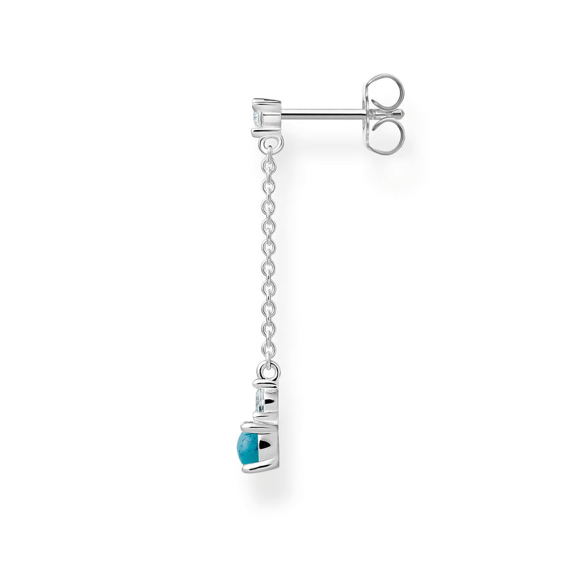 Thomas Sabo Single Ear Stud Blue Stone Silver