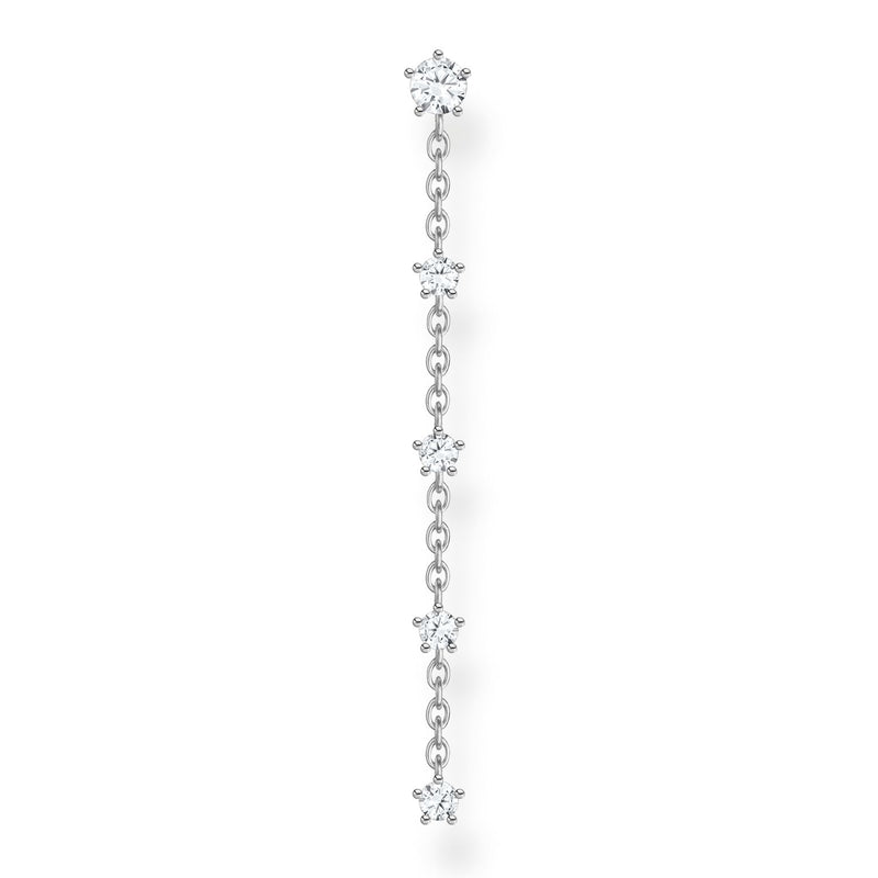 Thomas Sabo Single Ear Stud White Stones Silver