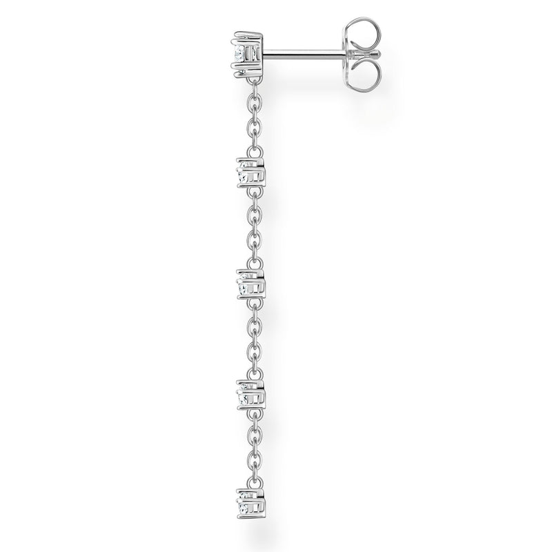 Thomas Sabo Single Ear Stud White Stones Silver