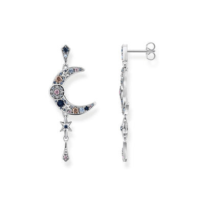 Swarovski moon deals and star earrings