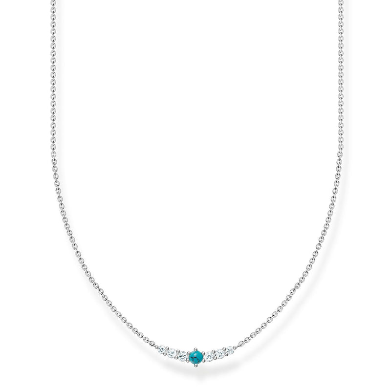 Thomas Sabo Necklace Blue Stone Silver