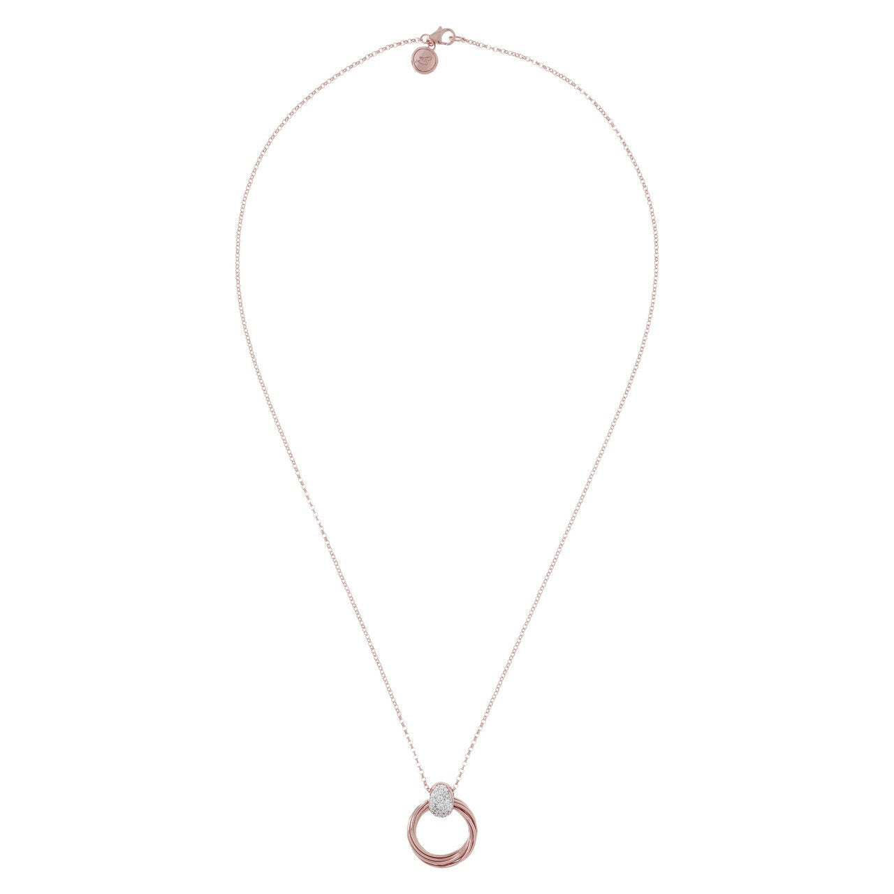 Bronzallure Long Multicircle Pendant Necklace