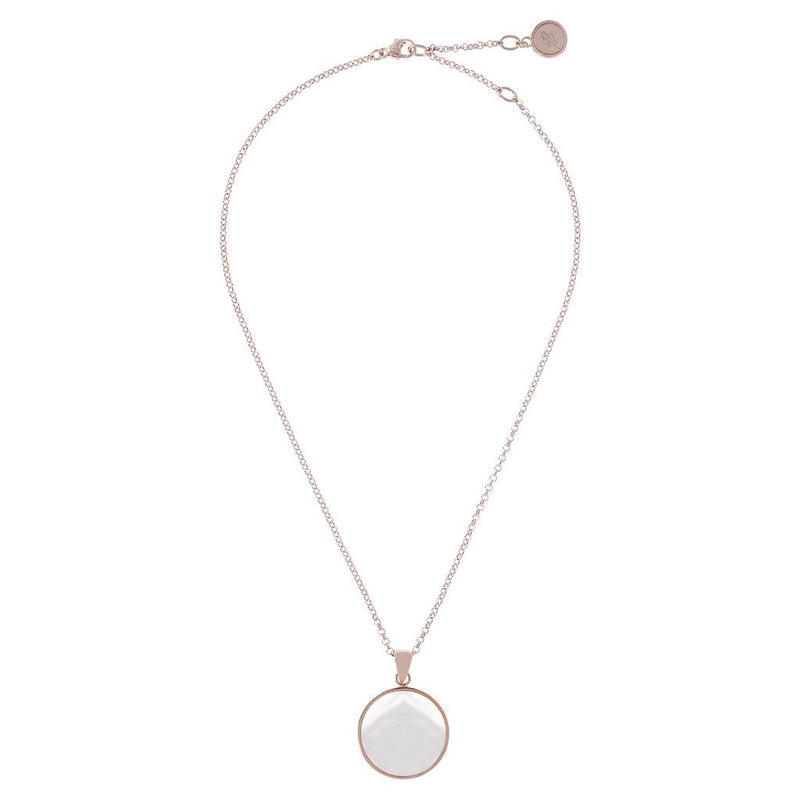 Bronzallure Mother of Pearl  Disc Necklace