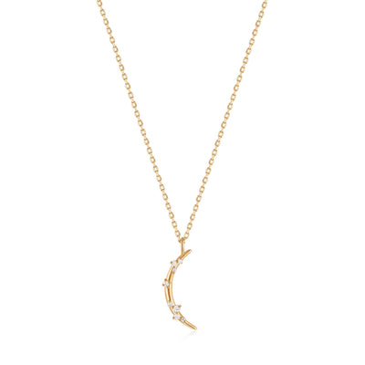 14k gold online crescent moon necklace