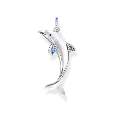 THOMAS SABO Pendant Dolphin with Blue Stones