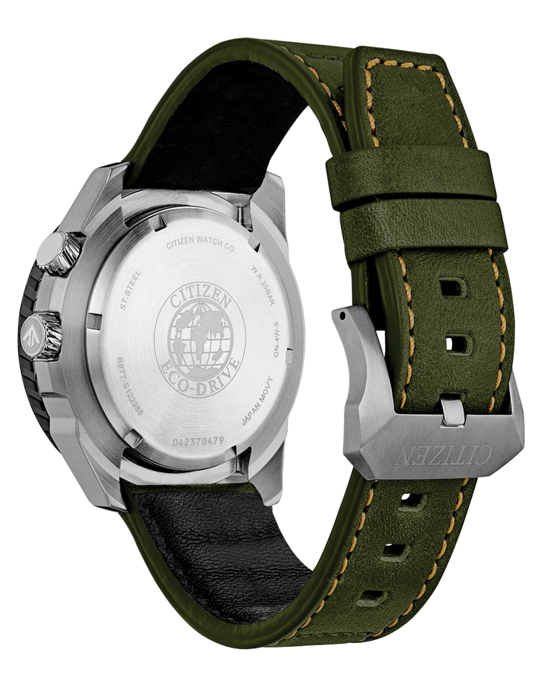 Citizen ProMaster Sky Green Leather Watch BJ7138-04E