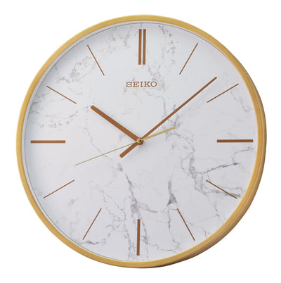 Seiko Decorator White Marble Wall Clock QXA760-G
