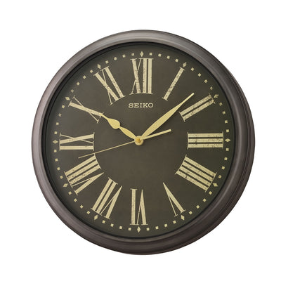 Seiko Decorator Black Antique Wall Clock QXA771-K