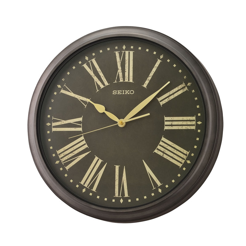 Seiko Decorator Black Antique Wall Clock QXA771-K
