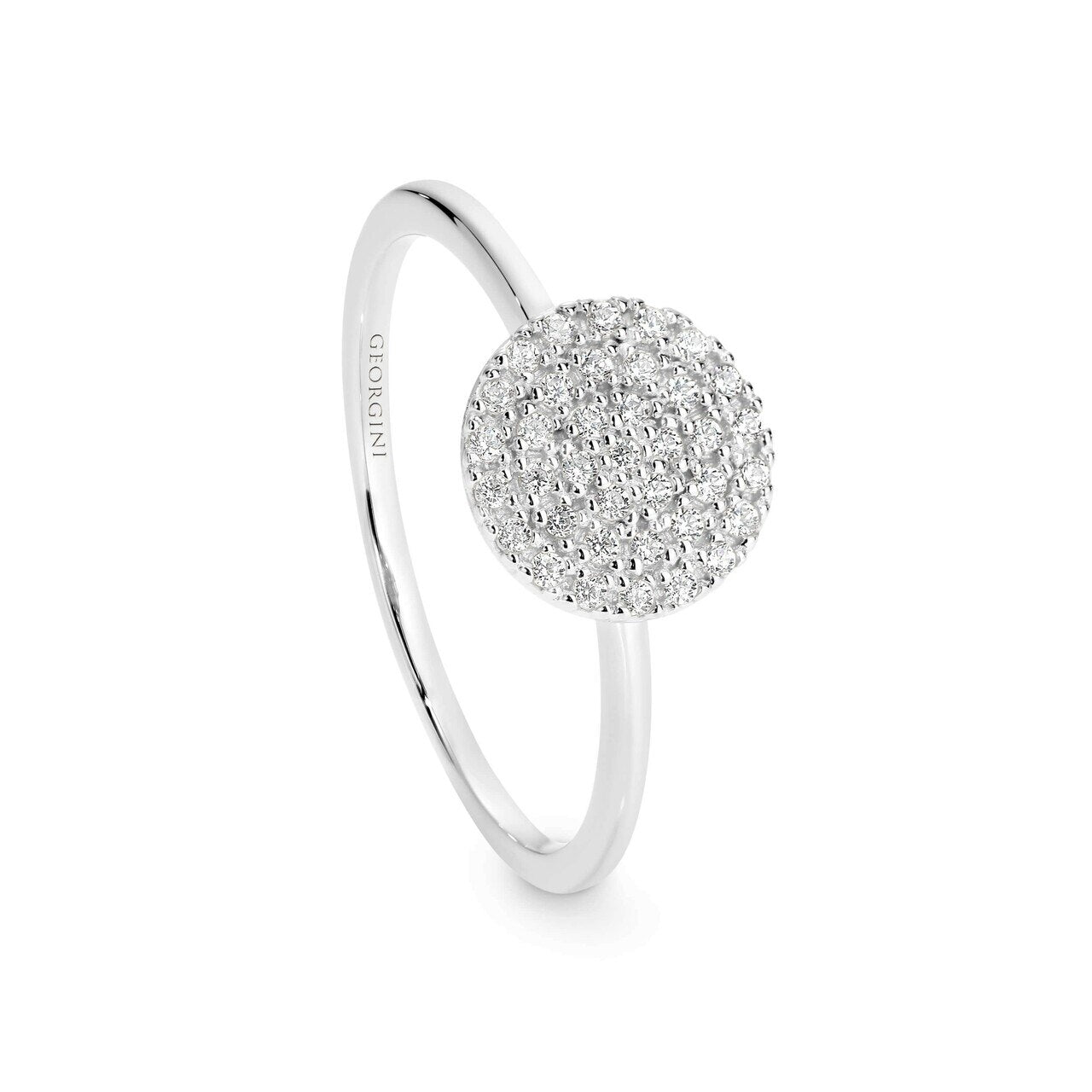 Georgini Pavo Rhodium Ring Silver Size 8