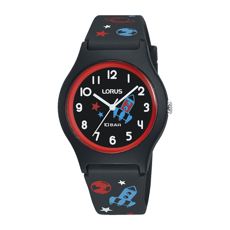 Lorus Youth Black Space Silicone Watch RRX43HX-9