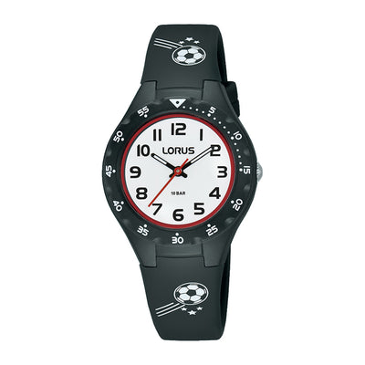 Lorus Youth Black Soccer Sports Watch RRX45GX-9