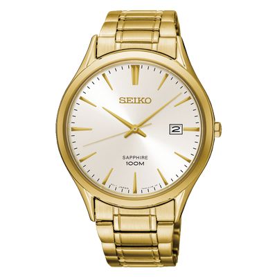 Seiko Sapphire Silver Dial Mens Watch