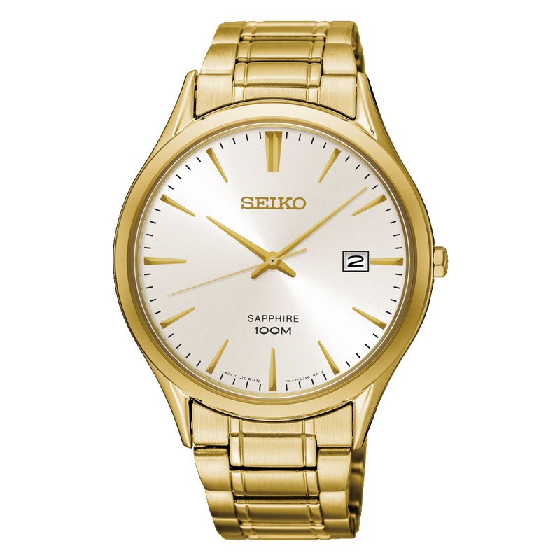 Seiko Sapphire Silver Dial Mens Watch