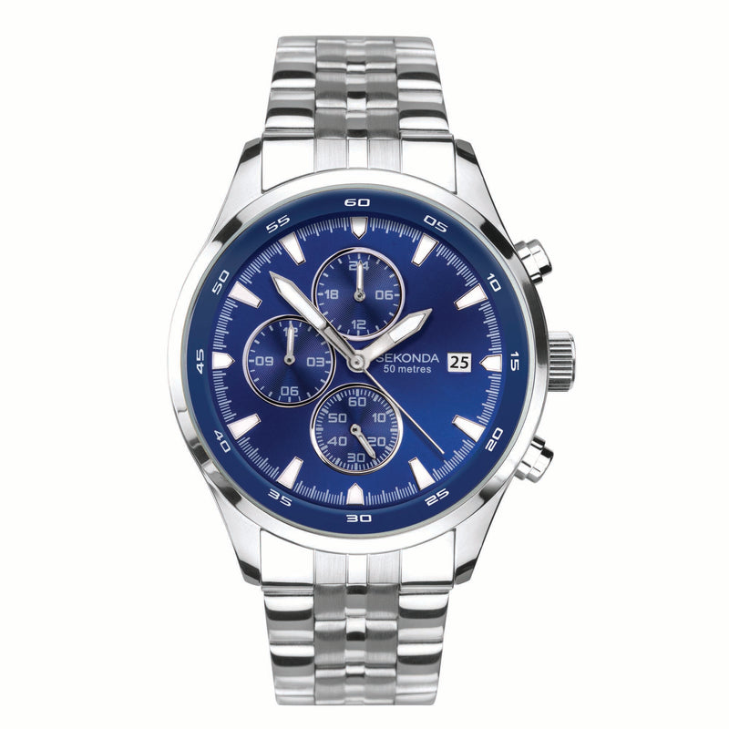 Sekonda Blue Dial Chronograph Watch SK1768