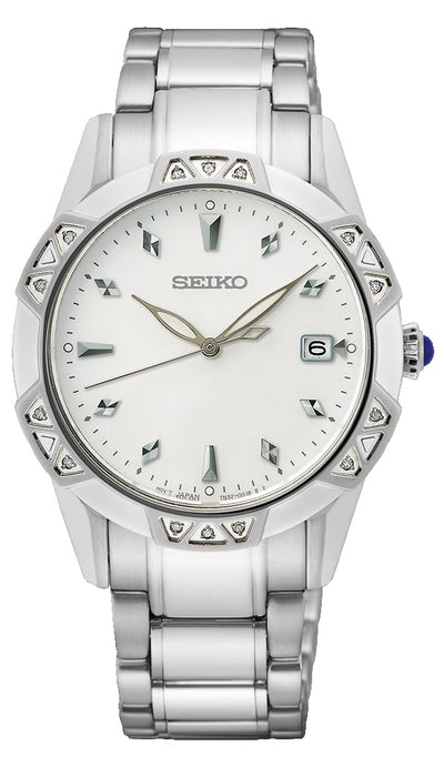 Seiko Caprice Sports 100M Quartz Stainless Steel Silver Womens