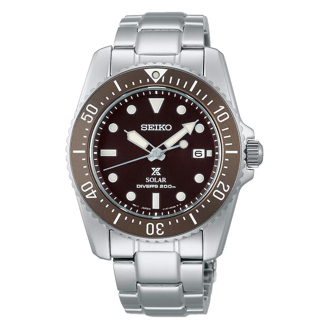 Seiko Prospex Brown Sports Solar Divers Men's Watch SNE571P1