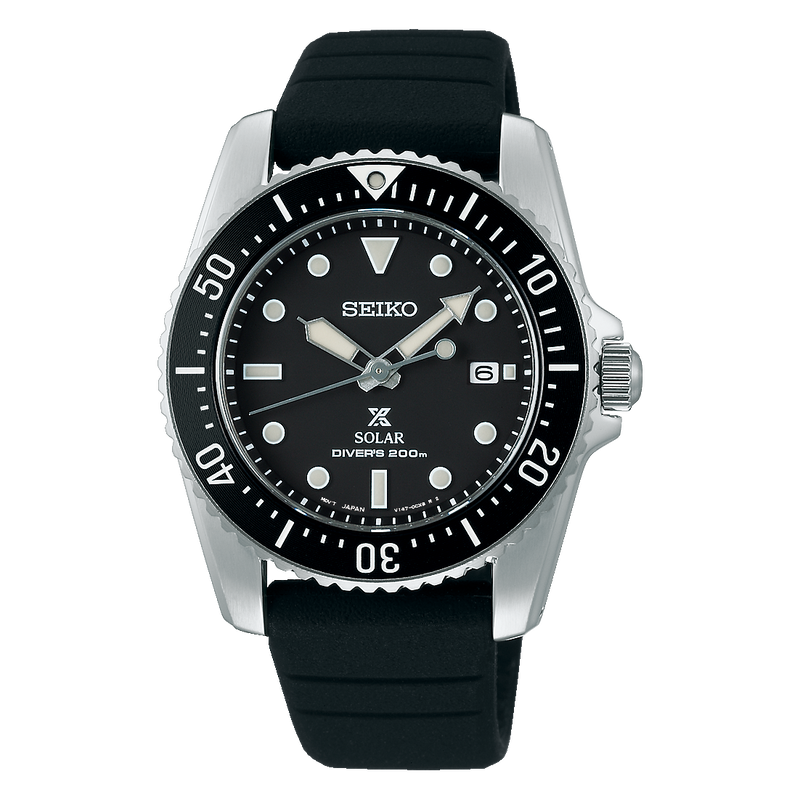 Black seiko cheap solar watch