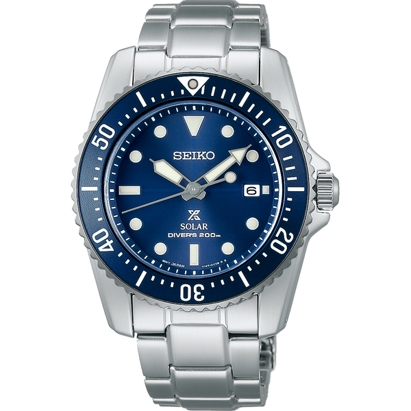 Seiko Prospex Solar Diver Watch for Men Blue Dial SNE585P Watch Direct