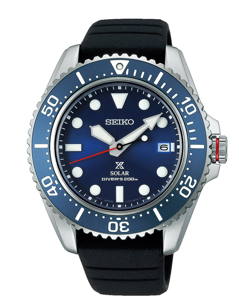 Seiko Prospex Solar Divers 200M Blue Dial Mens Watch SNE593P