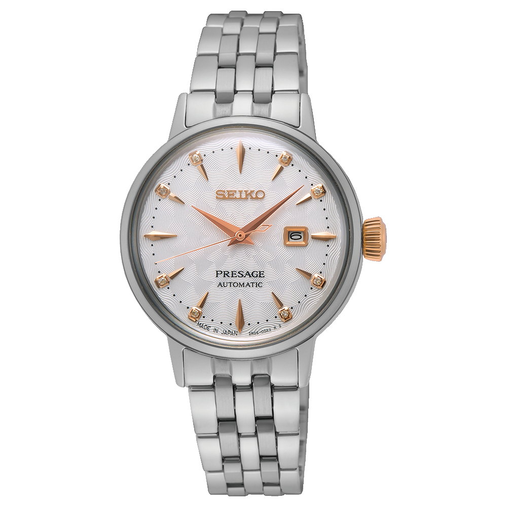 Seiko Presage Elegant Automatic Watch with Diamonds SRE009J