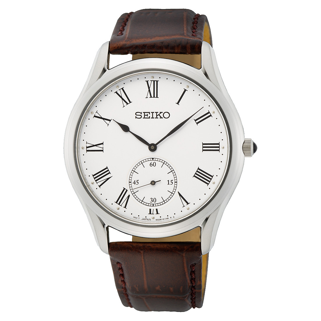 Seiko Conceptual Series Leather Band White Dial Men's Watch SRK049P