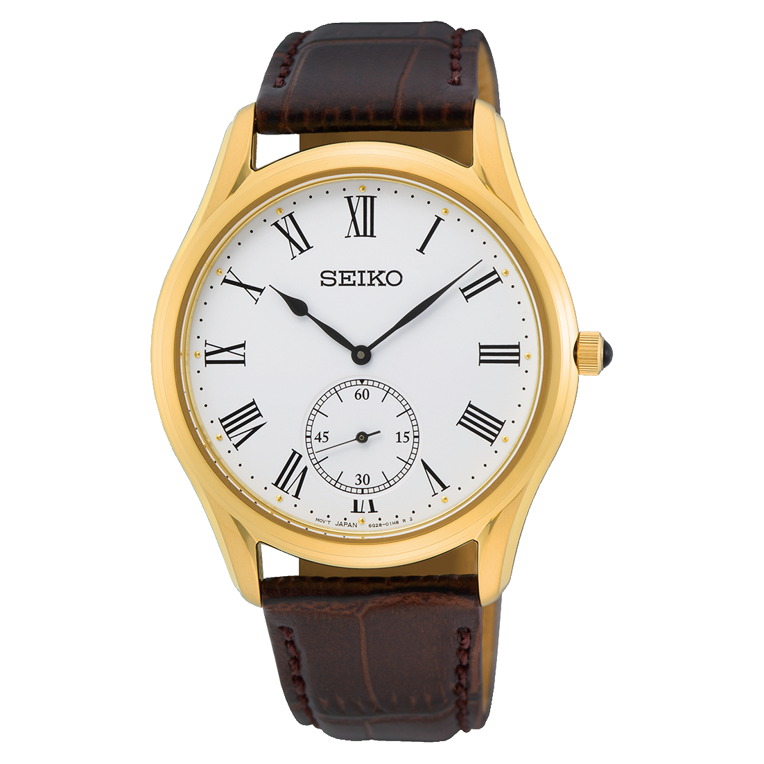 Seiko Conceptual Series Leather Band White Dial Men's Watch SRK050P
