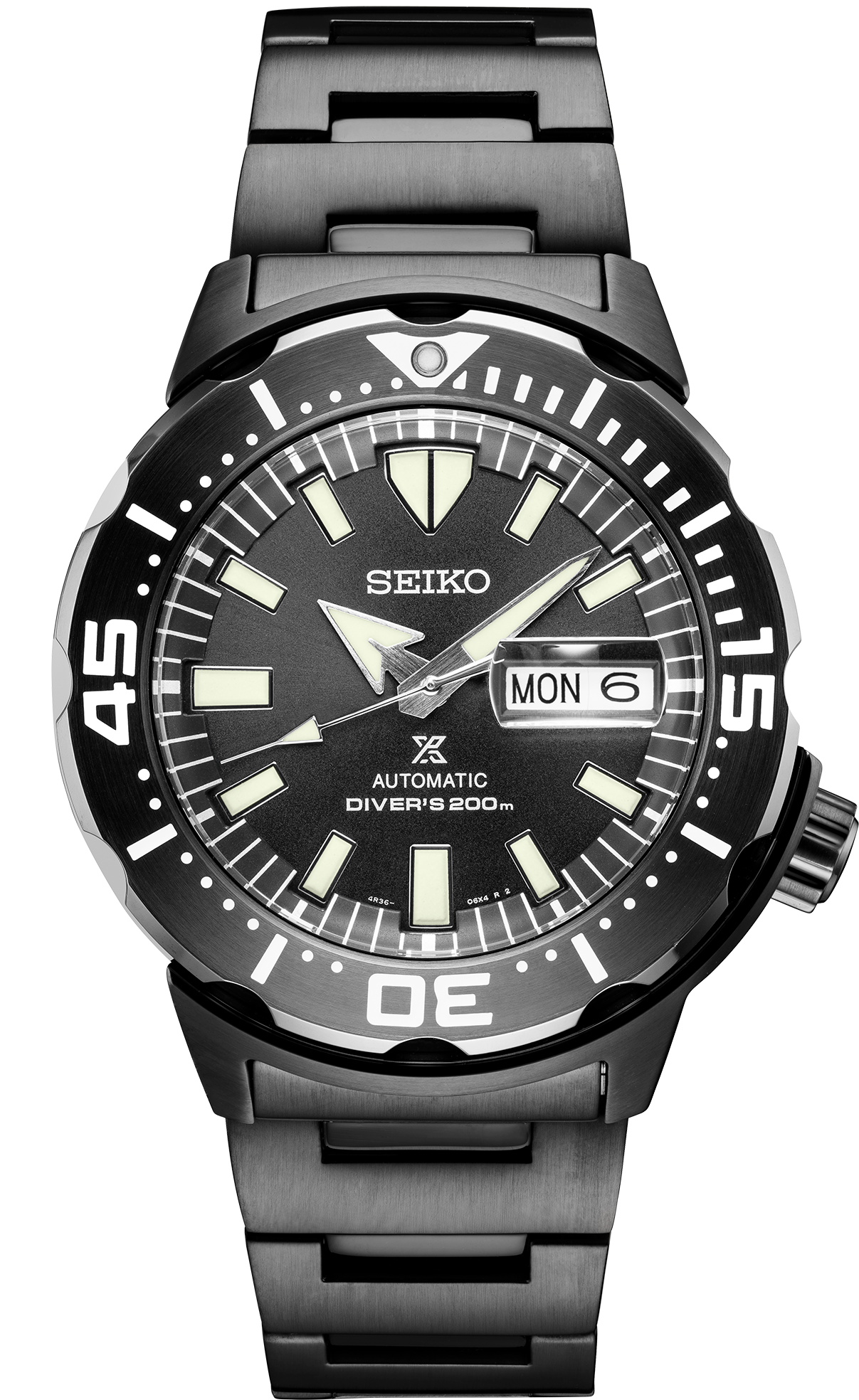 Seiko Prospex Monster All Black Automatic Divers Watch SRPD29P