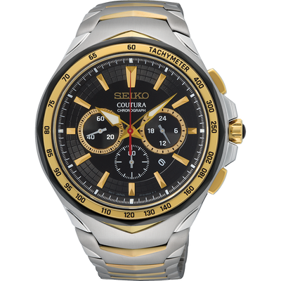 Seiko Coutura Men s Two Tone Chronograph Watch SRWZ26P 9 Watch