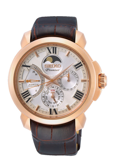Seiko Premier Kinetic White Dial Watch SRX020J