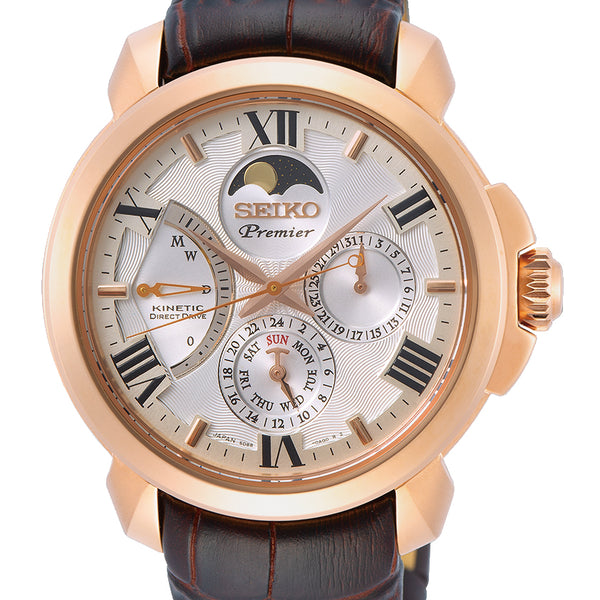 Seiko premier rose clearance gold