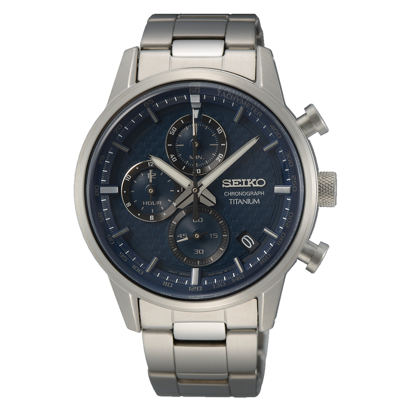Seiko Titanium Chronograph Quartz Men's Watch SSB387P